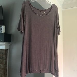 American Eagle striped flowing shirt